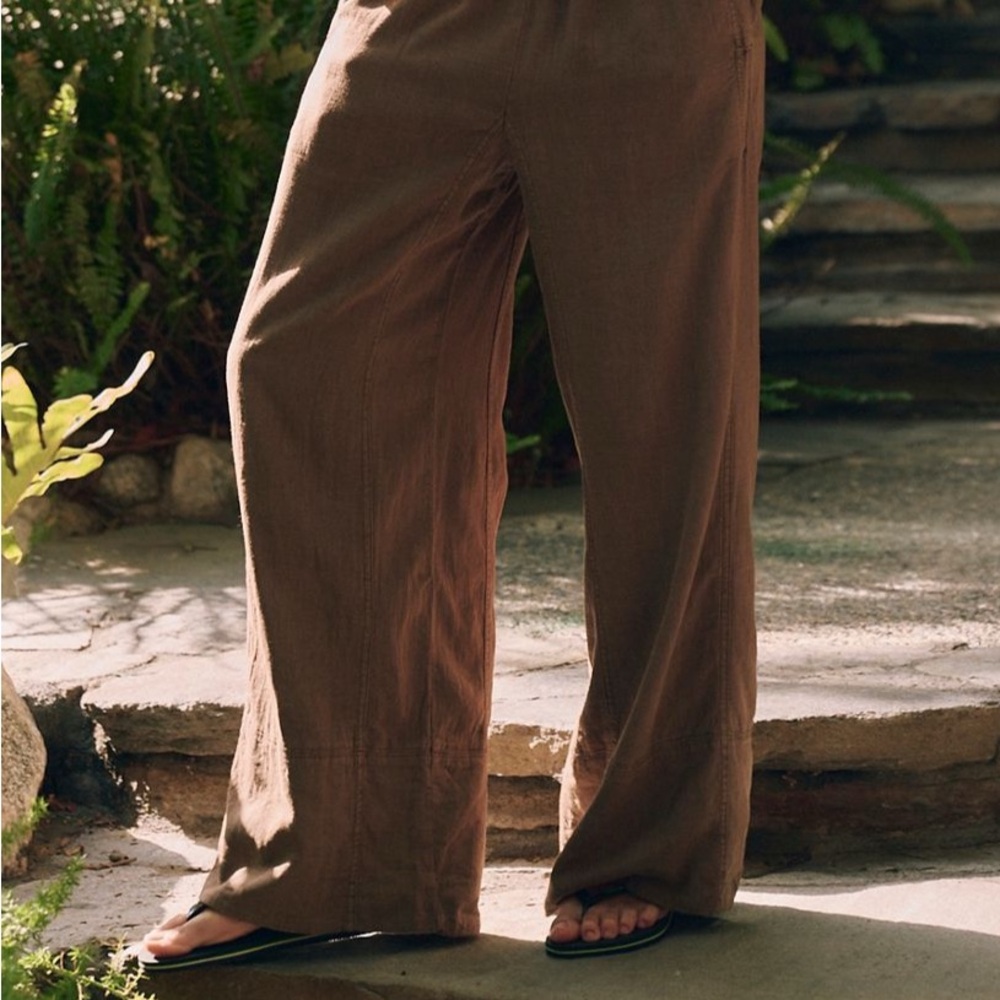 Free People Days End Pull On Linen Pant Size Small